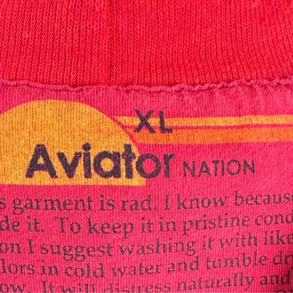 Aviator Nation Bolt Hoodie, Red Size XL - Picture 4 of 6